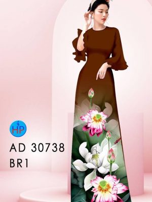 Vải Áo Dài Hoa Sen AD 30738 18
